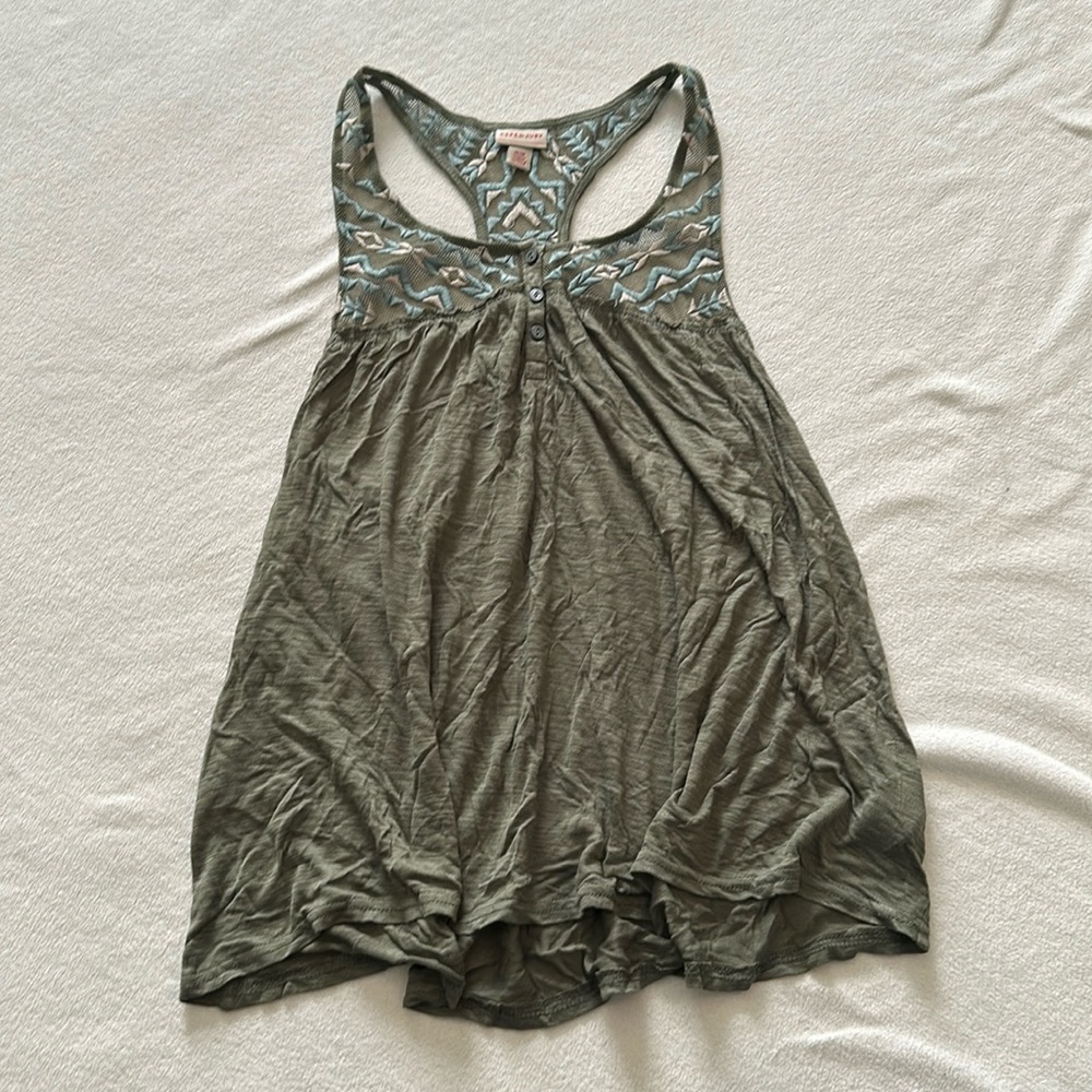 Cape Juby Army Green Tank Top